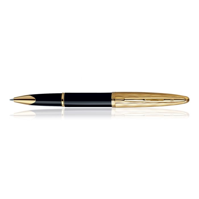 Waterman Carene Essential Black & Gold Gold Trim  Roller Ball Pen