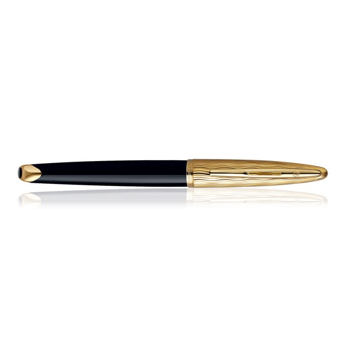 Waterman Carene Essential Black & Gold Gold Trim  Roller Ball Pen