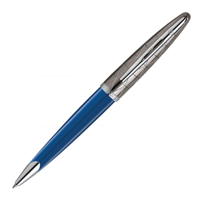 Waterman Carene Contemporary Blue & Gun Metal  Silver Trim  Ball Pen