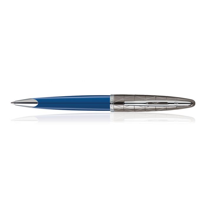 Waterman Carene Contemporary Blue & Gun Metal  Silver Trim  Ball Pen