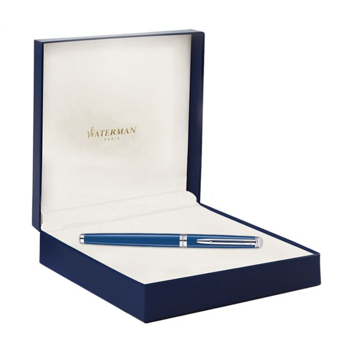 Waterman Hemisphere Blue Chrome Trim  Roller Ball Pen