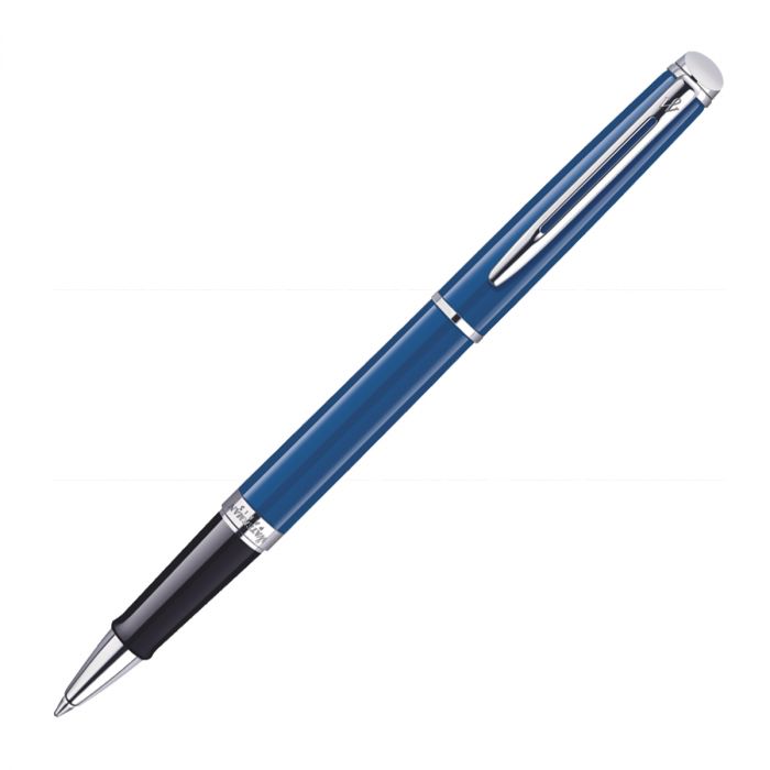 Waterman Hemisphere Blue Chrome Trim  Roller Ball Pen