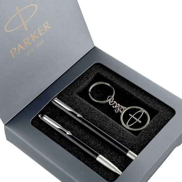 Parker Vector Standard  (Ball Pen + Roller Ball Pen) Black+Free Parker Key Chain