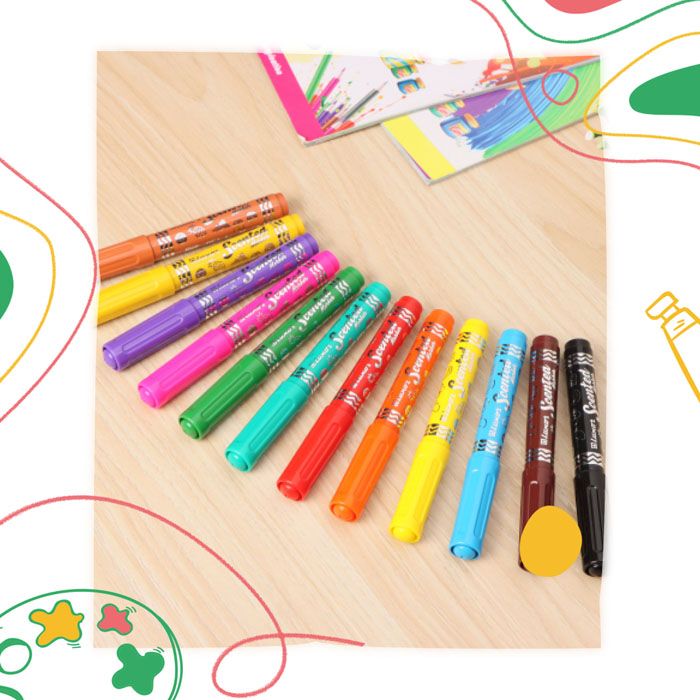 Luxor Assorted Marker Set - Versatile & High Quality, For School, Home Or Office (Pack Of 12)