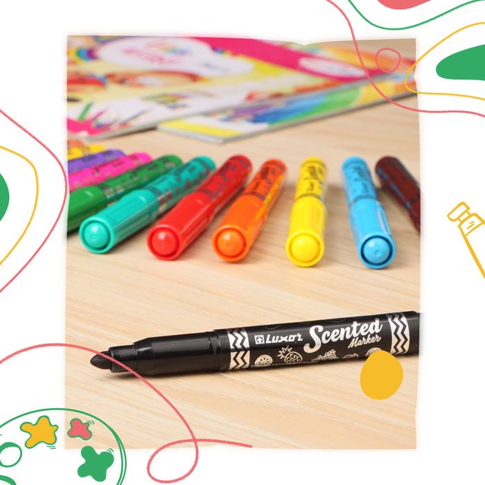 Luxor Assorted Marker Set - Versatile & High Quality, For School, Home Or Office (Pack Of 12)