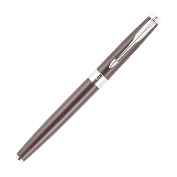 Parker Aster Matte Brown Chrome Trim Roller Ball Pen