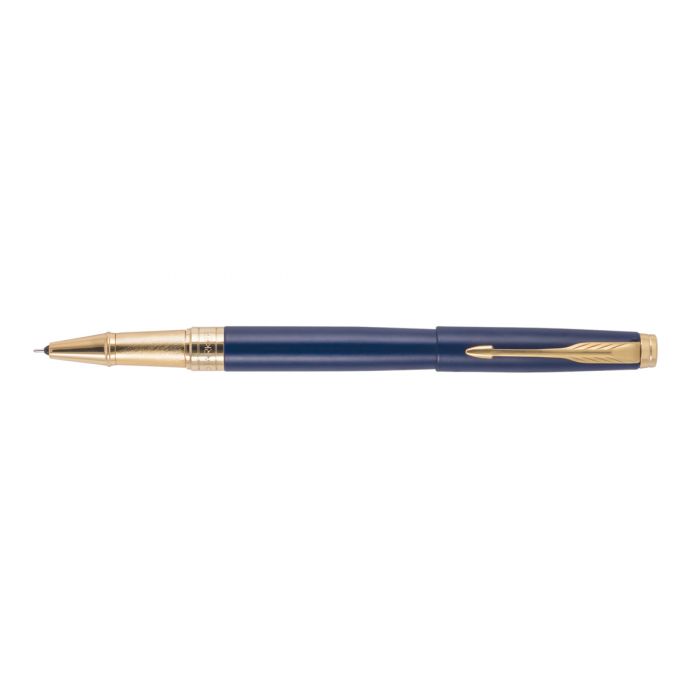 Parker Aster Matte Blue Gold Trim Roller Ball Pen