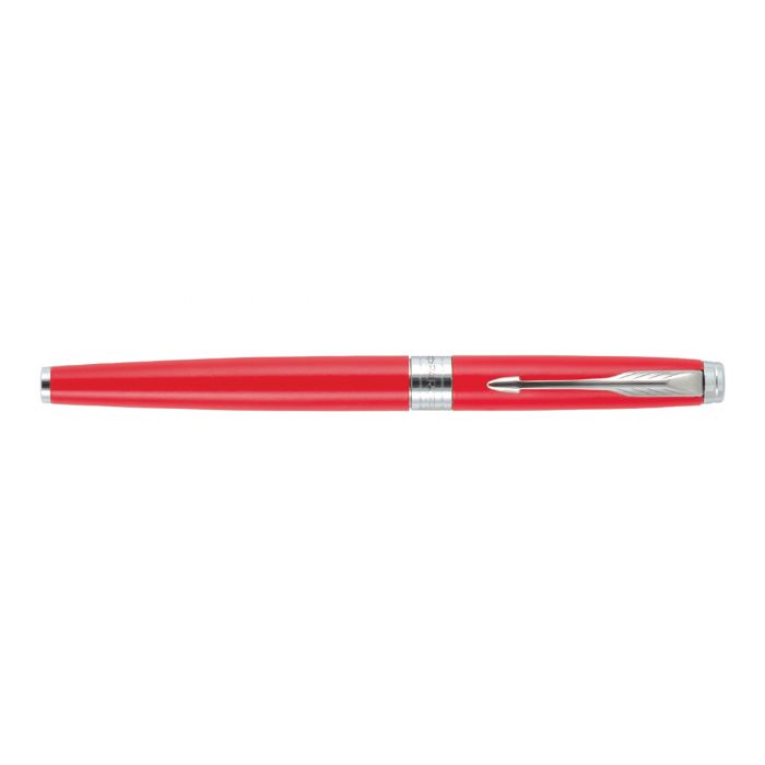 Parker Aster Matte Red Chrome Trim Roller Ball Pen