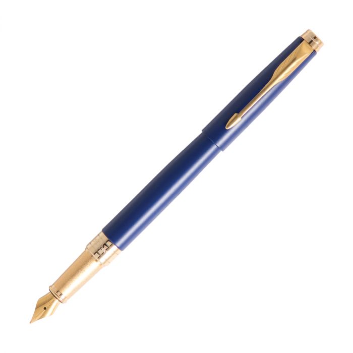 Parker Aster Matte Blue Gold Trim Fountain Pen