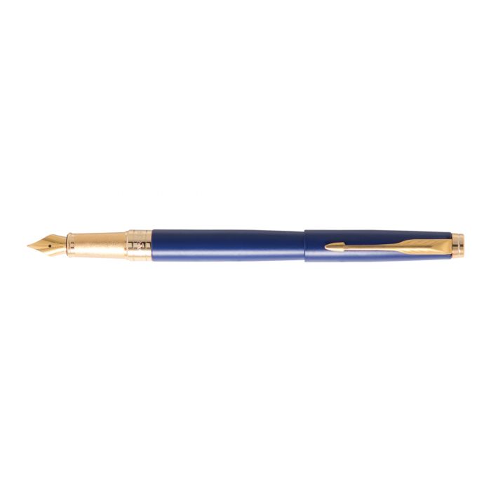 Parker Aster Matte Blue Gold Trim Fountain Pen