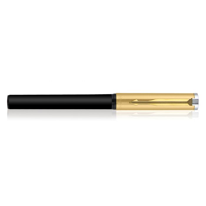 Parker Beta Premium Fountain Pen Gold Trim Gold Finish Cap + 1 Ink Cartridge Free