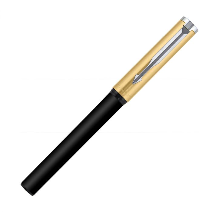 Parker Beta Premium Roller Ball Pen Chrome Trim Gold Finish Cap