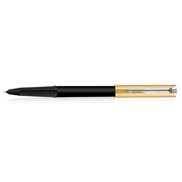 Parker Beta Premium Roller Ball Pen Chrome Trim Gold Finish Cap