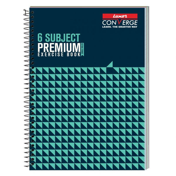 Luxor 6 Subject Spiral Premium Exercise Notebook, Single Ruled - 300 Pages, 21*29.7cm, Seamless