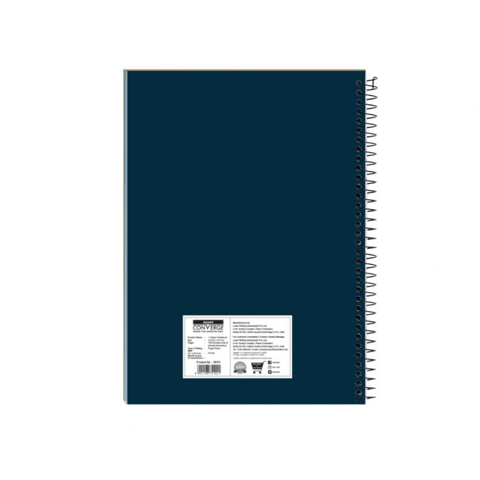 Luxor 5 Subject Spiral Premium Exercise Notebook, Single Ruled - (18cm x 24cm), 250 Pages- Seamless