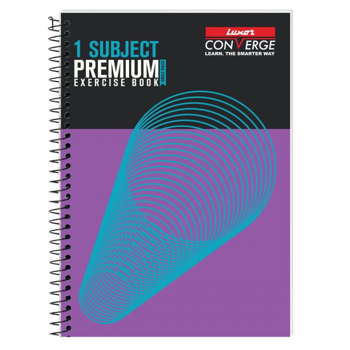 Luxor 1 Subject Spiral Premium Exercise Notebook, Single Ruled - (21cm x 29.7cm), 160 Pages-SPIRAL