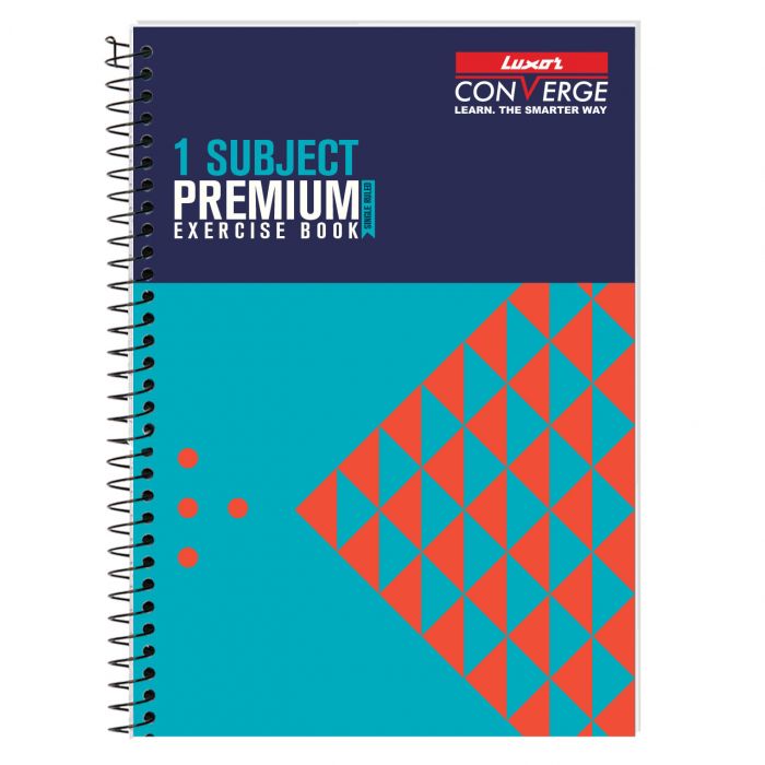 Luxor 1 Subject Spiral Premium Exercise Notebook, Single Ruled - (21cm x 29.7cm), 160 Pages-PYRAMID