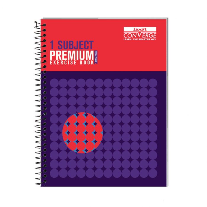 Luxor 1 Subject Spiral Premium Exercise Notebook, Single Ruled - (20.3cm x 26.7cm), 160 Pages