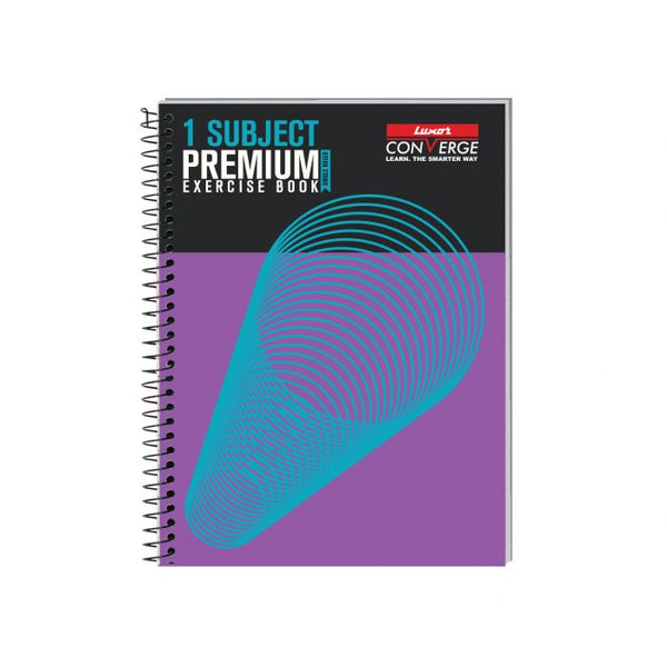 Luxor 1 Subject Spiral Premium Exercise Notebook, Single Ruled - (18cm x 24cm), 180 Pages- Spiral