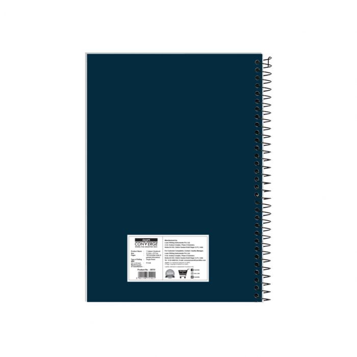 Luxor 1 Subject Spiral Premium Exercise Notebook, Single Ruled - (18cm x 24cm), 180 Pages- Spiral