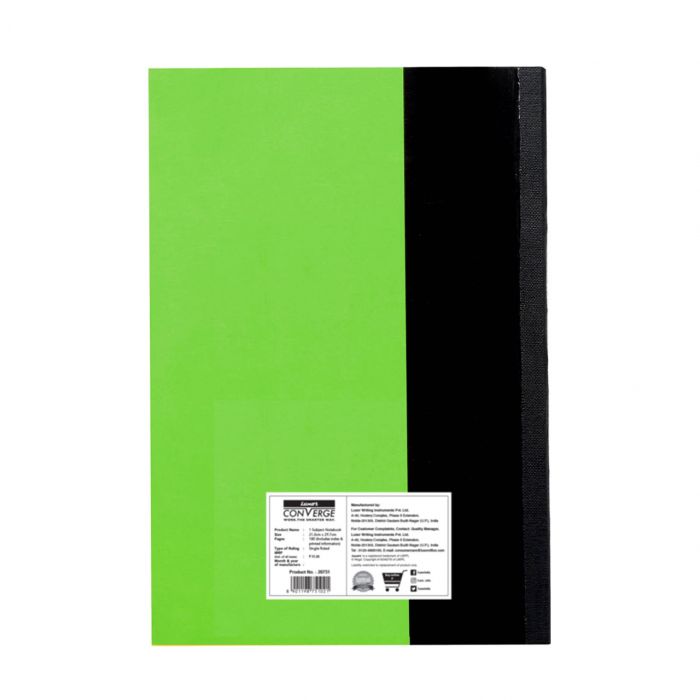 Luxor 1 Subject Spine Taped Premium Exercise Notebook, Single Ruled - (18.5cm x 27.2cm), 180 Pages