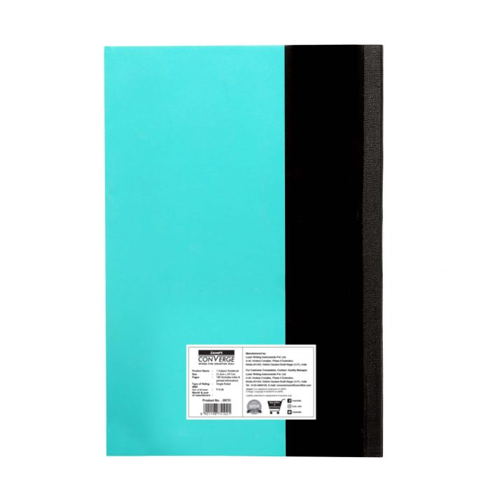 Luxor 1 Subject Spine Taped Premium Exercise Notebook, Single Ruled - (18.5cm X 27.2cm), 180 Pages