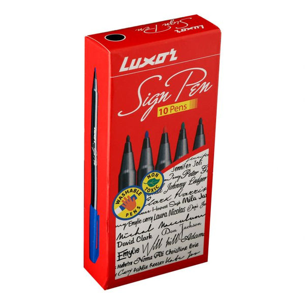 Luxor Sign Pen Black Pack Of 10