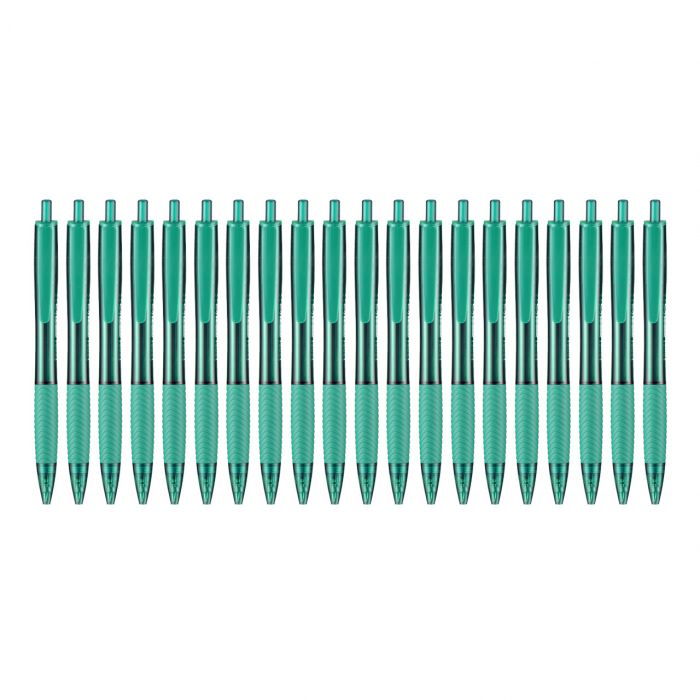 Luxor Micra Ball Pen Pouch Green (20'S Box)