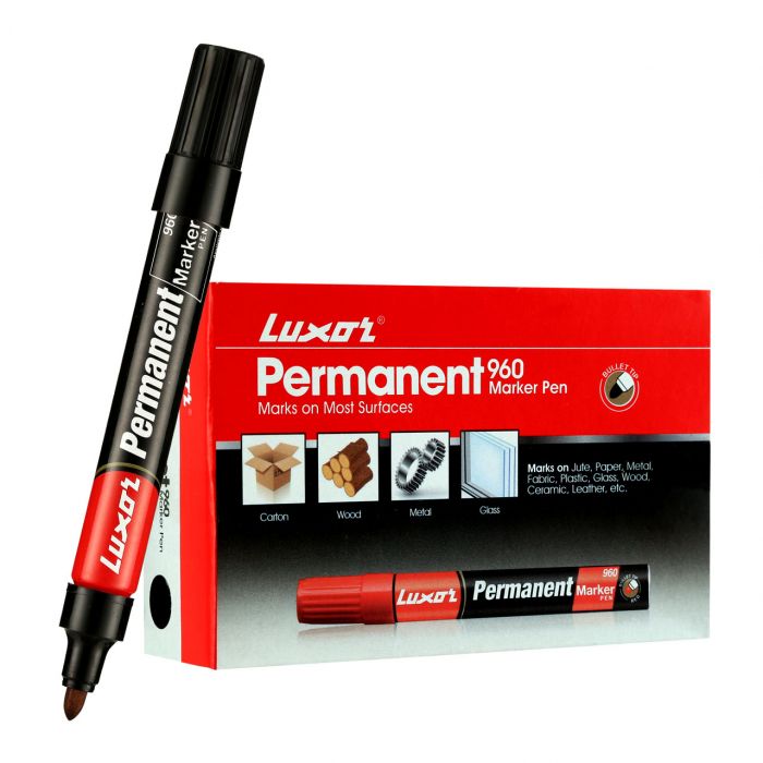 Luxor Permanent Marker - Black - Box Of 10