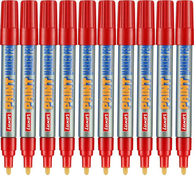 Luxor Paint Marker - Red - Box Of 10