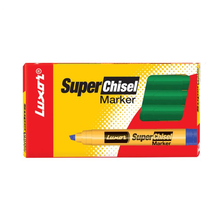 Luxor Super Chisel Marker - Green - (Pack Of 10)