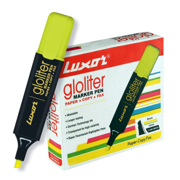 Luxor Highlighter - Yellow - Box Of 10
