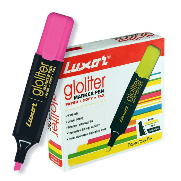 Luxor Highlighter - Pink - Box Of 10