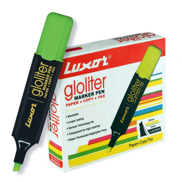 Luxor Highlighter - Green - Box Of 10