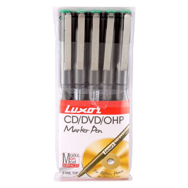 Luxor Ohp Permanent Marker - Green - Set Of 5