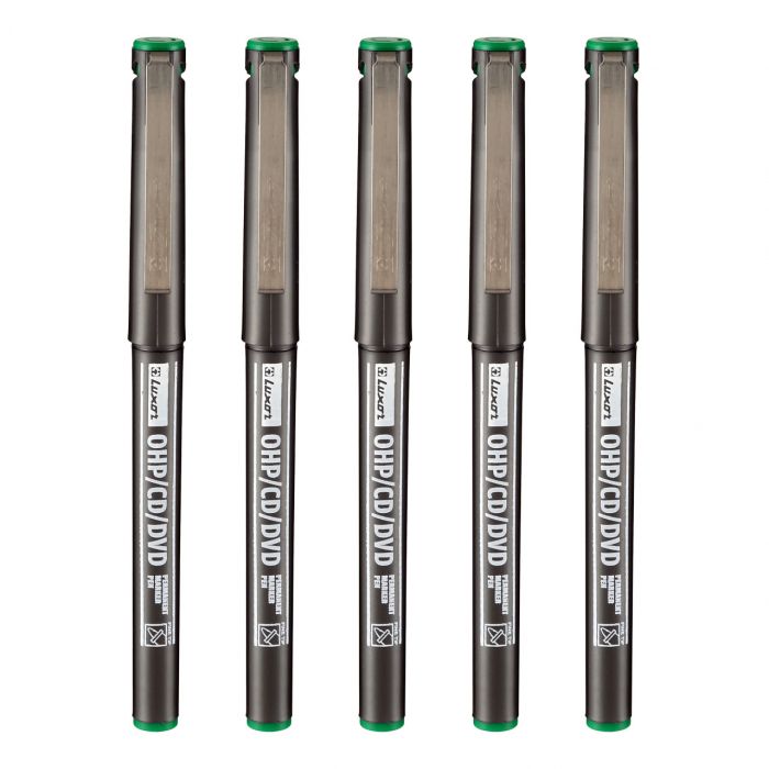 Luxor Ohp Permanent Marker - Green - Set Of 5