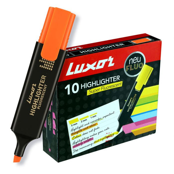 Luxor Highlighter - Orange - Box Of 10