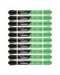 Luxor Duorite 2-In-1 Bullet Tip Whiteboard Marker - Black & Green - Pack Of 10
