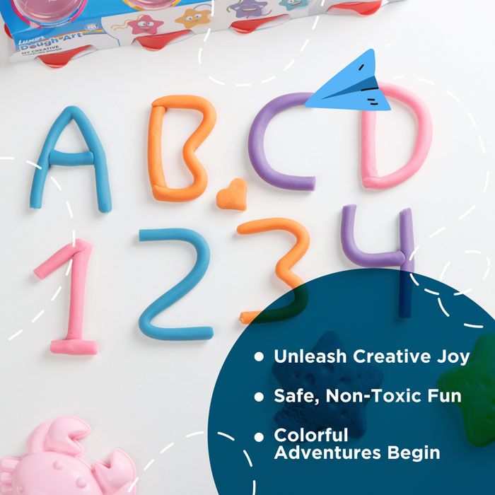 Luxor Doodles Play Dough Pot - Assorted Colors For Creative Fun - Non-Toxic & Safe For Kids