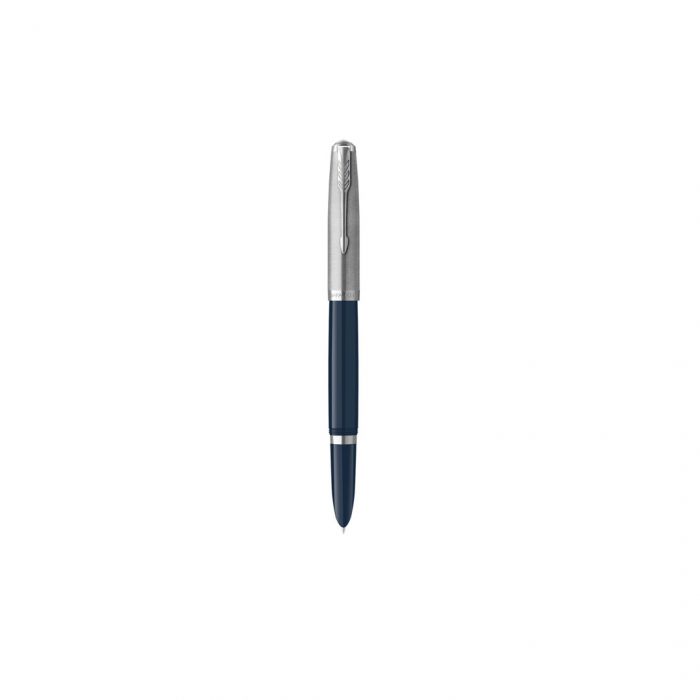 PARKER 51 MIDNIGHT BLUE CHROME TRIM FOUNTAIN PEN (FINE TRIM)