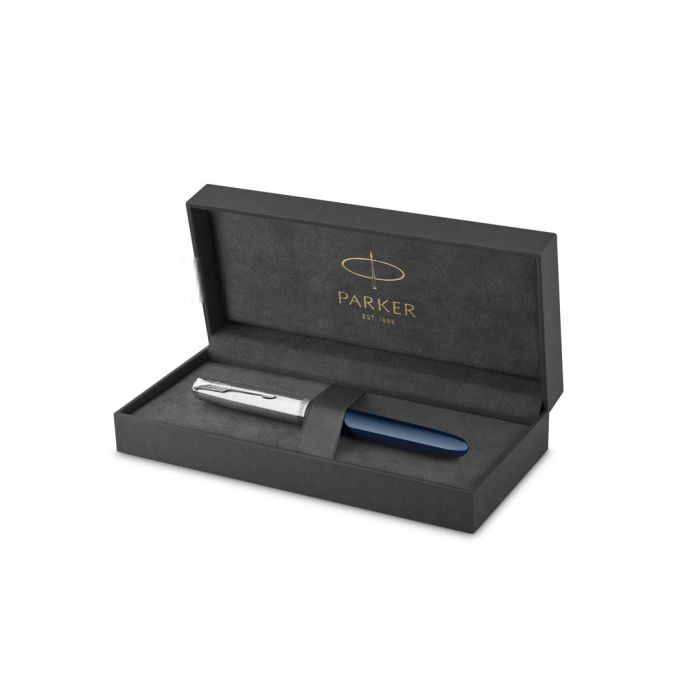 PARKER 51 MIDNIGHT BLUE CHROME TRIM FOUNTAIN PEN (FINE TRIM)