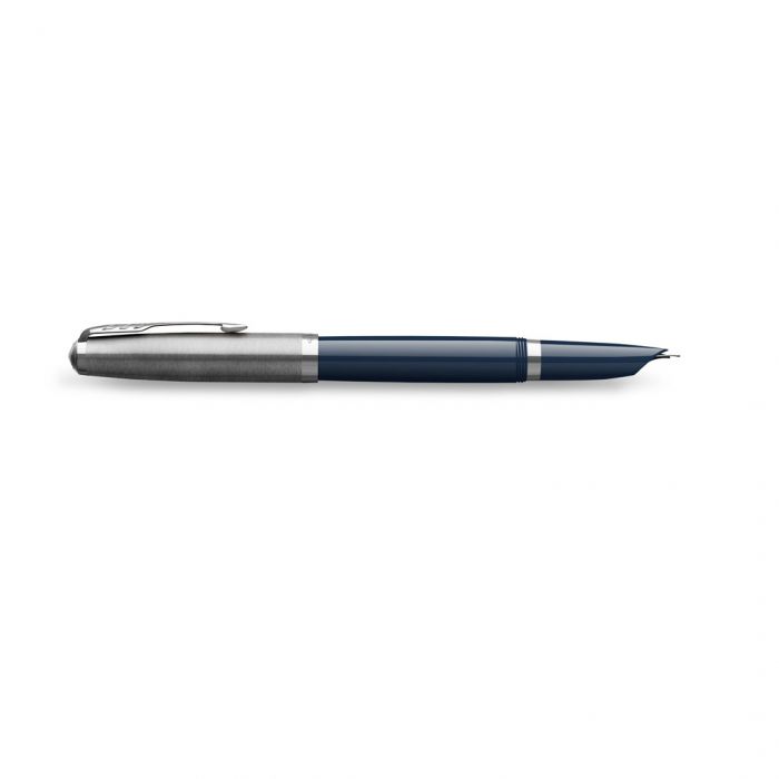 PARKER 51 MIDNIGHT BLUE CHROME TRIM FOUNTAIN PEN (FINE TRIM)