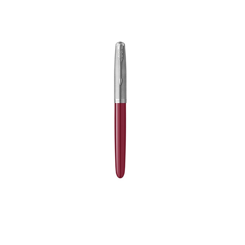 PARKER 51 BURGUNDY CHROME TRIM FOUNTAIN PEN (FINE NIB)