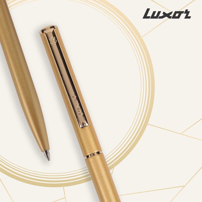 Luxor Royale Ikon Golden Body Gold Trim Ball Pen