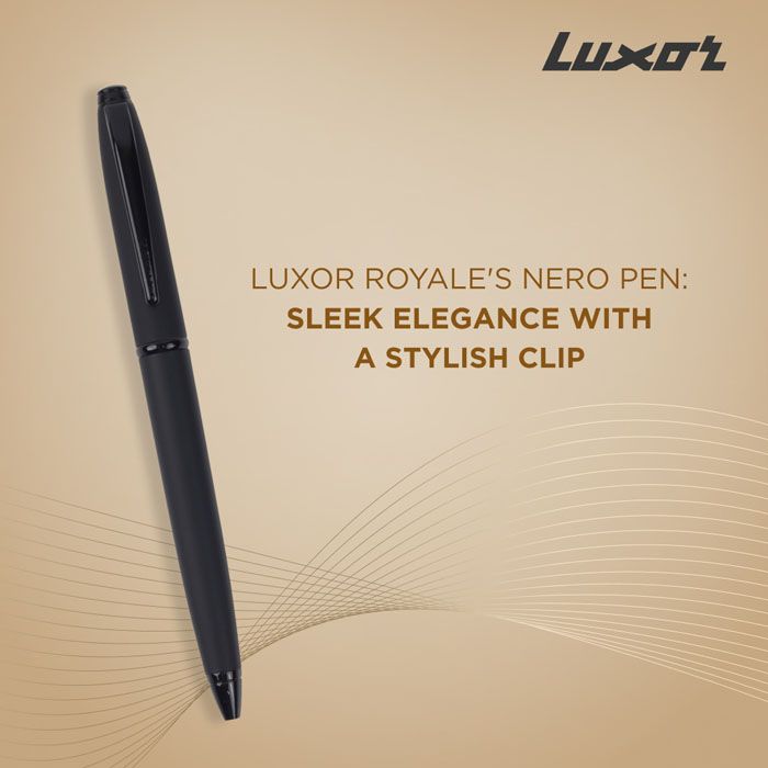 Luxor Royale Nero Matte Black body, lacque black trim Ball Pen