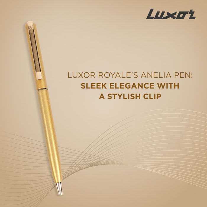 Luxor Royale Anelia  Golden body  Gold Trim Ball Pen
