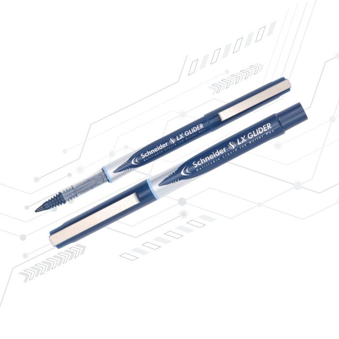 Luxor Schneider LX Glider, Pack Of 2, Ink - Blue, Easy Gliding Hybrid Tip, German Technology, Best For Professionals & Fully Reliable