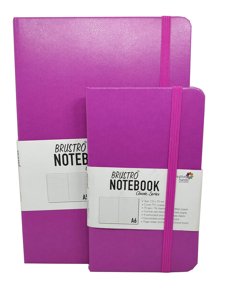 BRUSTRO NOTEBOOK CLASSIC SERIES TWIN PACK A5+ A6 ROSE