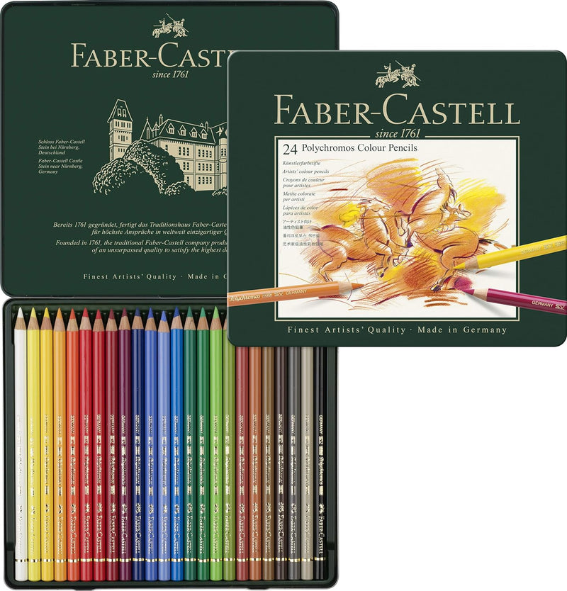 Faber-Castell Polychromos Color Pencil Set - Pack of 24