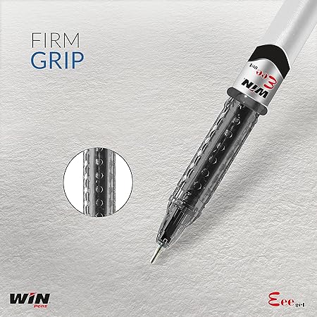 WIN Eee Gel Pens | 20 Blue Pens | Dark Gel Pens Ink for Smudge Proof Writing | Preferred by Students for Exams & Classes | 0.6 mm Tip for Smooth Flow of Ink | Gel Ink Rollerball Pens